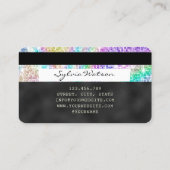 Holograph silver glitter Modern Credit Kaart Visitekaartje (Achterkant)