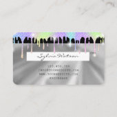 Holograph Silver Unicorn Dripping Credit Kaart Las Visitekaartje (Achterkant)