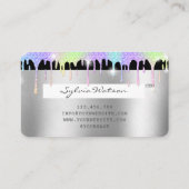 Holograph Silver Unicorn Dripping Credit Kaart Las Visitekaartje (Achterkant)