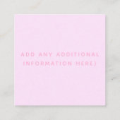 Holograph Tiger Stripe White Dragon Tattoo Artist Vierkante Visitekaartje (Achterkant)