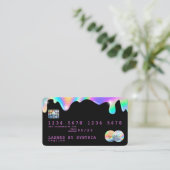 Holograph Unicorn Credit Kaart druppels Visitekaartje (Staand voorkant)