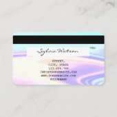 Holograph unicorn Credit Kaart Nail Tech Visitekaartje (Achterkant)