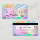 Holograph Unicorn Dripp Credit Kaart Visitekaartje (Voorkant / Achterkant)