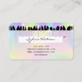Holograph Unicorn Dripping Credit Kaart Lashes Visitekaartje (Achterkant)