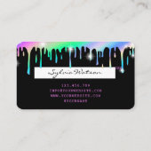 Holograph Unicorn Dripping Credit Kaart Lashes Visitekaartje (Achterkant)