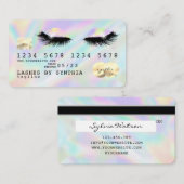 Holograph Unicorn Drips Credit Kaart wimpers Visitekaartje (Voorkant / Achterkant)