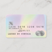 Holograph Unicorn Modern Credit Kaart Style Visitekaartje (Voorkant)