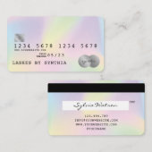 Holograph Unicorn Modern Credit Kaart Style Visitekaartje (Voorkant / Achterkant)