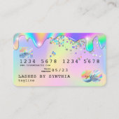 Holograph Unicorn Modern Credit Kaart Style Visitekaartje (Voorkant)