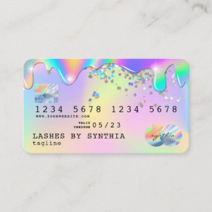 Holograph Unicorn Modern Credit Kaart Style Visitekaartje
