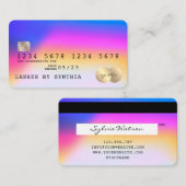 Holograph Unicorn Modern Credit Kaart Style Visitekaartje (Voorkant / Achterkant)