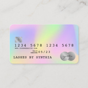 Holograph Unicorn Modern Credit Kaart Style Visitekaartje