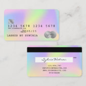 Holograph Unicorn Modern Credit Kaart Style Visitekaartje (Voorkant / Achterkant)