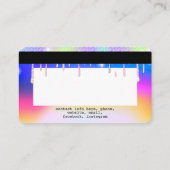 Holograph Unicorn Modern Creditcard Visitekaartje (Achterkant)