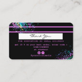 Holograph UnicornTHNK YOU Credit Kaart add logo Visitekaartje (Achterkant)