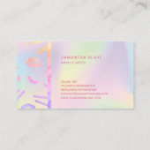 HOLOGRAPH visagist wimpers lippen lippenstift ogen Visitekaartje (Achterkant)