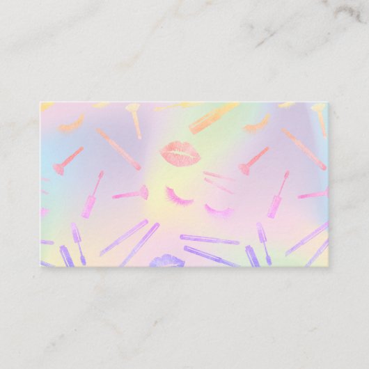 HOLOGRAPH visagist wimpers lippen lippenstift ogen Visitekaartje (Voorkant)