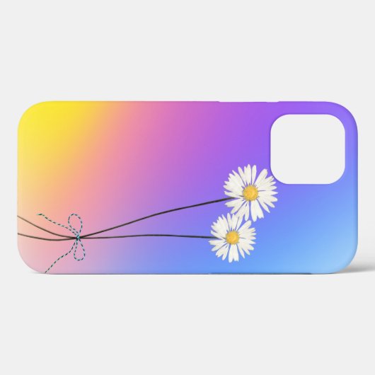 Holographic Abstract en Daisies Hoesje-Mate iPhone Case-Mate iPhone Case (Achterkant (horizontaal))