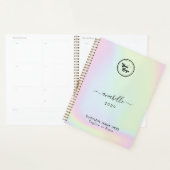 Holographic Add Name Year Custom Business Logo Planner (Display)