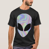 Holographic Alien Face Aesthetic T-shirt (Voorkant)
