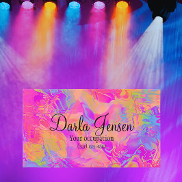 Holographic Background Moderne Elegant Script Visitekaartje