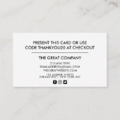 Holographic Beauty Salon Discount Kaart Visitekaartje (Achterkant)