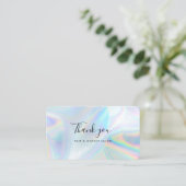 Holographic Beauty Salon QR Code Hartelijk dank Visitekaartje (Staand voorkant)