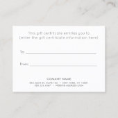 Holographic Beauty Salon Spa Cadeaucertificaat Kortingskaartje (Achterkant)