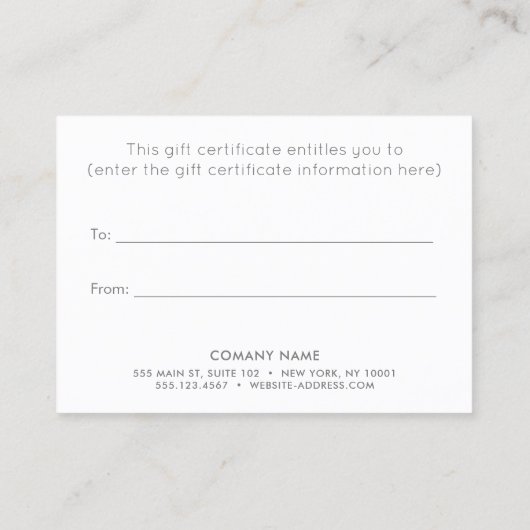 Holographic Beauty Salon Spa Cadeaucertificaat Kortingskaartje (Achterkant)