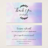 Holographic Bedankt voor de Kaart voor winkelkorti (Voorkant /achterkant)