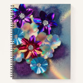 Holographic Bloom Sparkle Notebook Notitieboek (Voorkant)