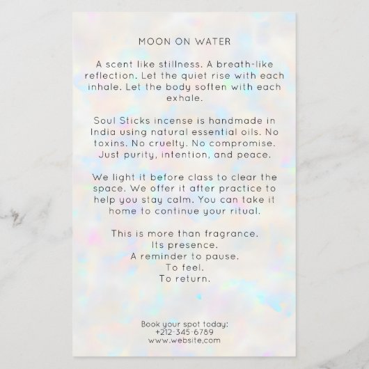 Holographic Boho Arch Celestial Crescent Moon Flyer (Achterkant)