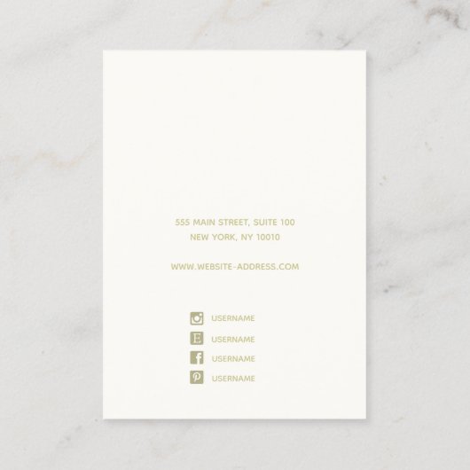 Holographic Bokeh Earring Display Visitekaartje (Achterkant)