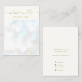 Holographic Bokeh Earring Display Visitekaartje (Voorkant / Achterkant)