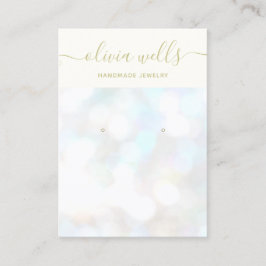 Holographic Bokeh Earring Display Visitekaartje