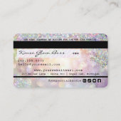 Holographic Bokeh Makeup Artist MUA-creditcard Visitekaartje (Achterkant)