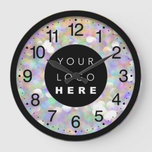 Holographic Boutique Modern Custom Logo Grote Klok