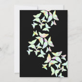 Holographic Butterflies Colorful Sweet Sixteen Kaart (Achterkant)