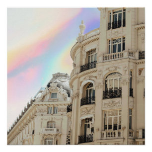 Holographic City Scape Perfect Poster