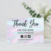 Holographic Color Shift Hartelijk dank voor het me (Staand voorkant)