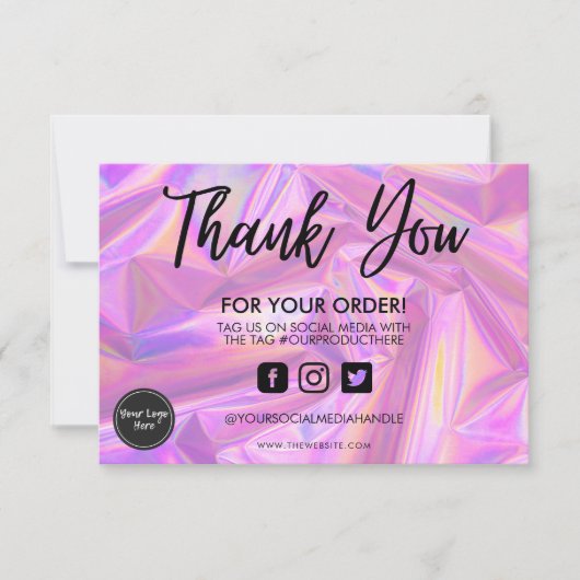 Holographic Color Shift Hartelijk dank voor het me (Voorkant)