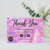 Holographic Color Shift Hartelijk dank voor het me (Staand voorkant)