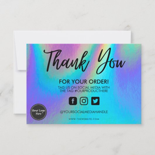 Holographic Color Shift Hartelijk dank voor het me (Voorkant)