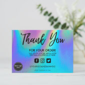 Holographic Color Shift Hartelijk dank voor het me (Staand voorkant)