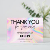 Holographic Color Shift Hartelijk dank voor het me (Staand voorkant)