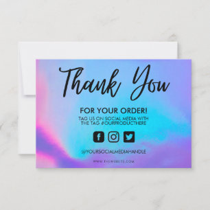 Holographic Color Shift Hartelijk dank voor het me