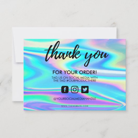 Holographic Color Shift Hartelijk dank voor het me (Voorkant)