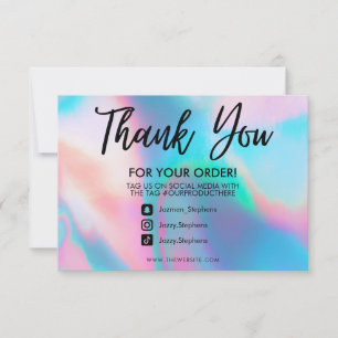Holographic Color Shift Hartelijk dank voor het me