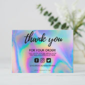 Holographic Color Shift Hartelijk dank voor het me (Staand voorkant)