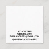 Holographic Color Shift Vierkante Visitekaartje (Achterkant)